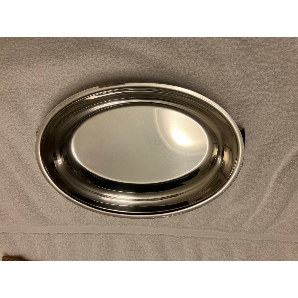Vintage silver oblong serving bowl - Picture 1 of 6